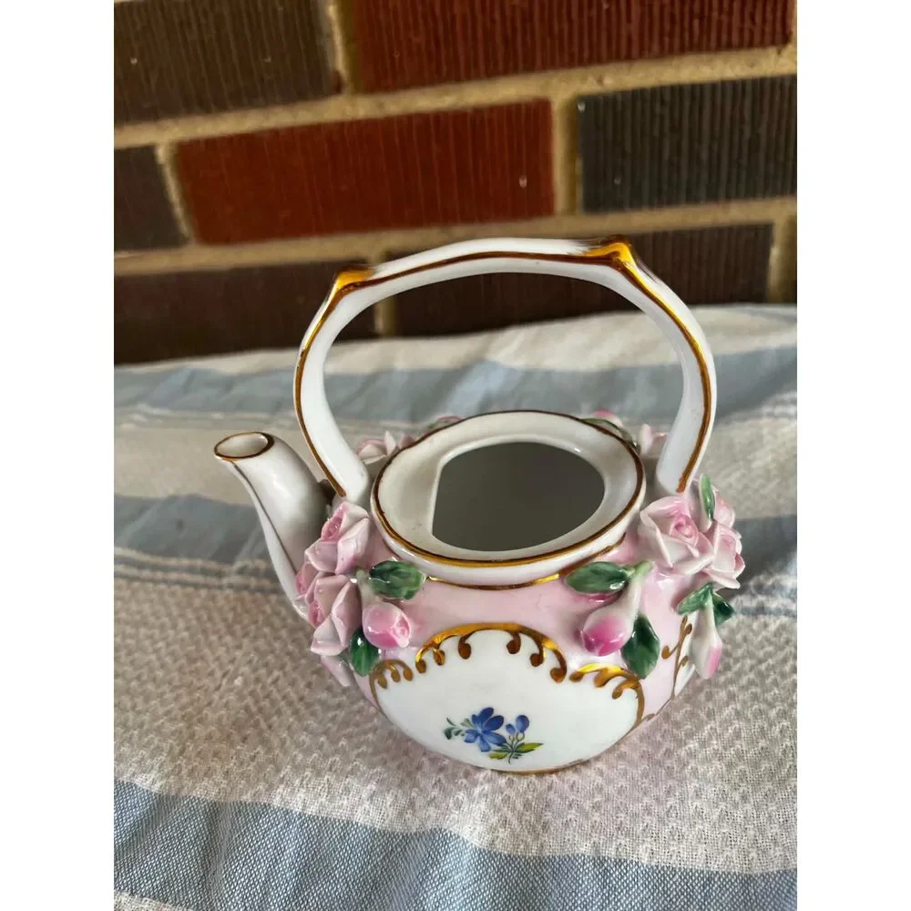 small rose tea pot